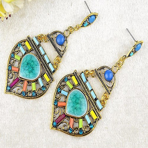 Crystal hot sale gem earrings