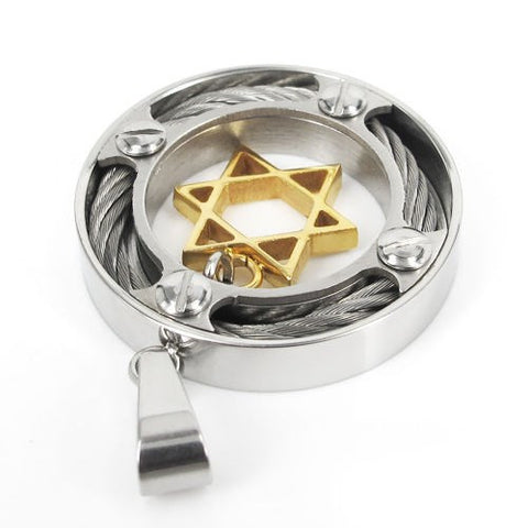 Gold Star Of David Pendant