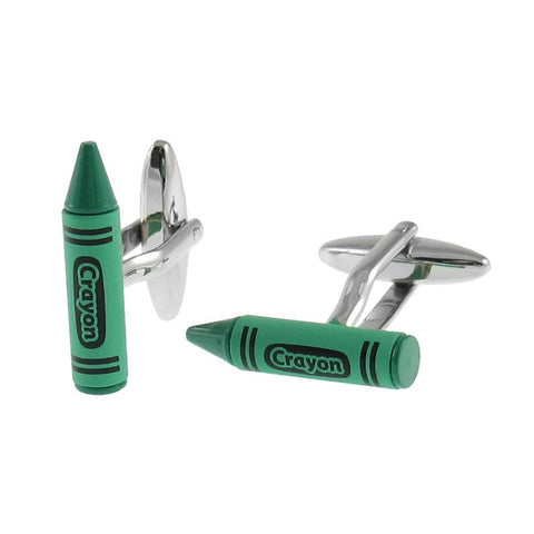 Green Crayon Cufflinks